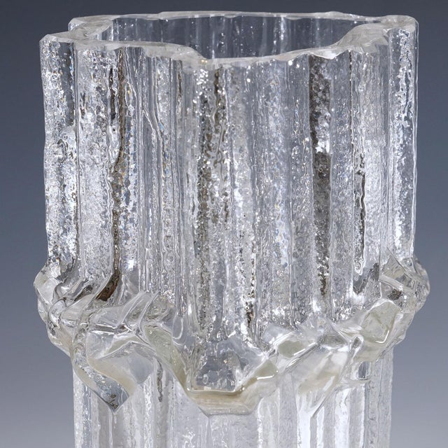 Vintage Art Glass Vase by Tapio Wirkkala for Iittala 1967 For Sale - Image 6 of 8