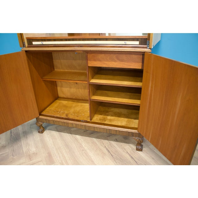 Vintage Burr Walnut Drinks Cabinet, 1930s For Sale - Image 10 of 12