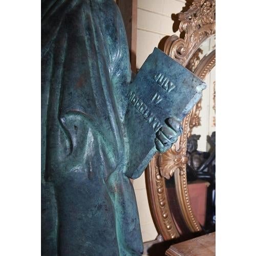 Metal Bronze Statue of Liberty, 1930s For Sale - Image 7 of 14