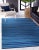 Contemporary 6x9 Para Penelope Blue Stripe Geometric Flatweave Wool Carpet Rug For Sale - Image 3 of 8