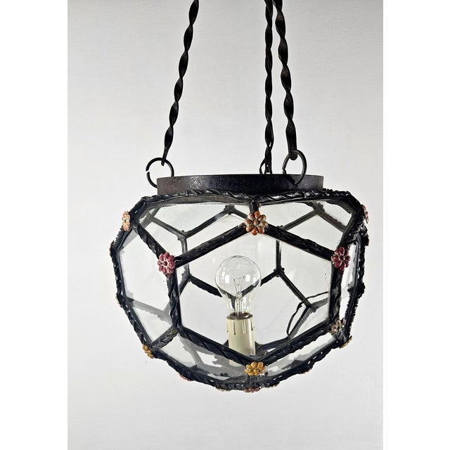 Vintage Tole Honeycomb Pendant Light, 1950s For Sale - Image 11 of 12