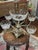 This item is an antique / vintage silver-plated and cut-crystal epergne, a highly decorative table centerpiece...