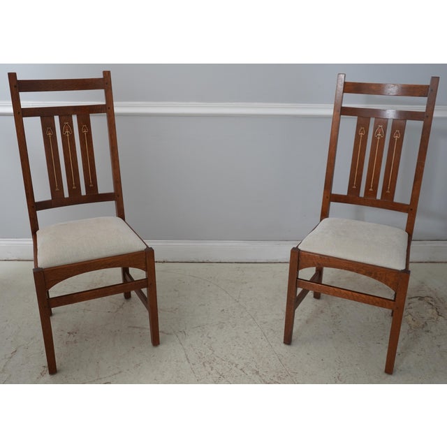 Set of 6 Stickley Harvey Ellis Mission Oak Dining Room Chairs For Sale - Image 11 of 18
