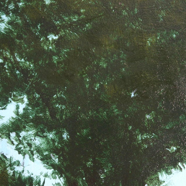 Late 20th Century Original Impressionist Oil Painting by William Rabon of Oklahoma Pastoral Landscape Scene Framed Mid-Century For Sale - Image 4 of 15