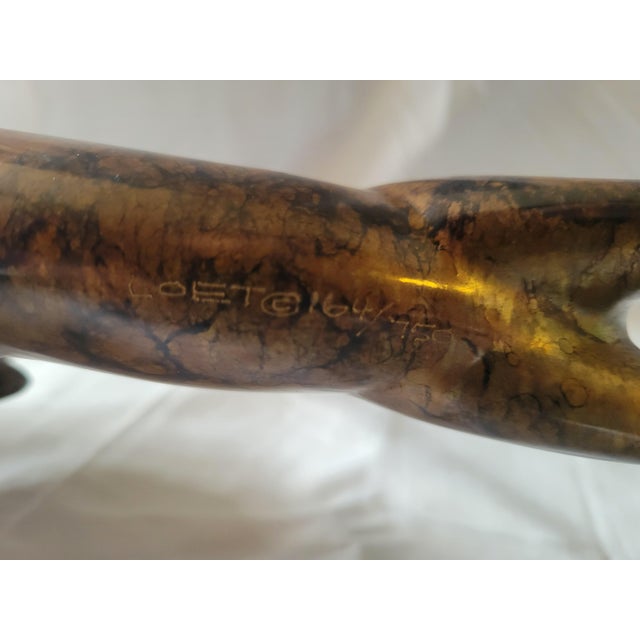 Bronze 1980s Art Deco Leaping Impalas Bronze Statue by Loet Vanderveen For Sale - Image 8 of 8