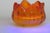 Flower Shaped Glowing Orange Glass Tealight Holder Small Petal Ring Dish 4946b For Sale In Miami - Image 6 of 13