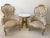 Victorian Style Kimball Style Tufted Gold Upholstered Pair of Parlor Chairs Vintage For Sale - Image 10 of 10
