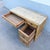 Boho Chic Woven Wicker Glass Top Writing Desk With Chair - 2 Pieces For Sale - Image 4 of 12