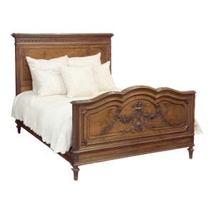 19th Century French Louis XVI Walnut Bed