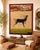 Contemporary Vintage Silk Embroidered Antelope Textile Wall Hanging | Minimalist Mughal Inspired Animal Art For Sale - Image 3 of 4