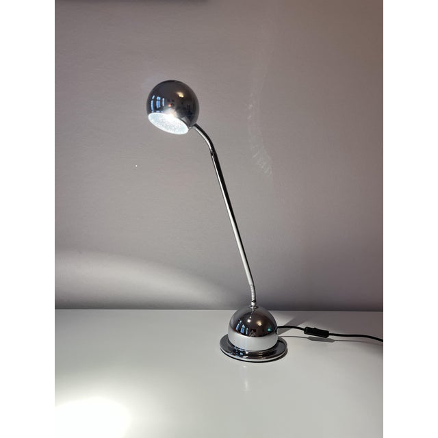 Mid-Century Modern Space Age Chrome Table Lamp, 1970s For Sale - Image 3 of 9