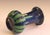 Early 20th Century Antique Awaji Pottery Blue Ground Incised Iris Japanese Trumpet Form Vase For Sale - Image 5 of 9