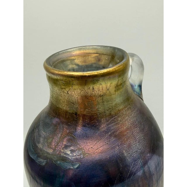 Large Hand-Blown Studio Glass Frauenau Vase from Eisch, 1984 For Sale - Image 9 of 10