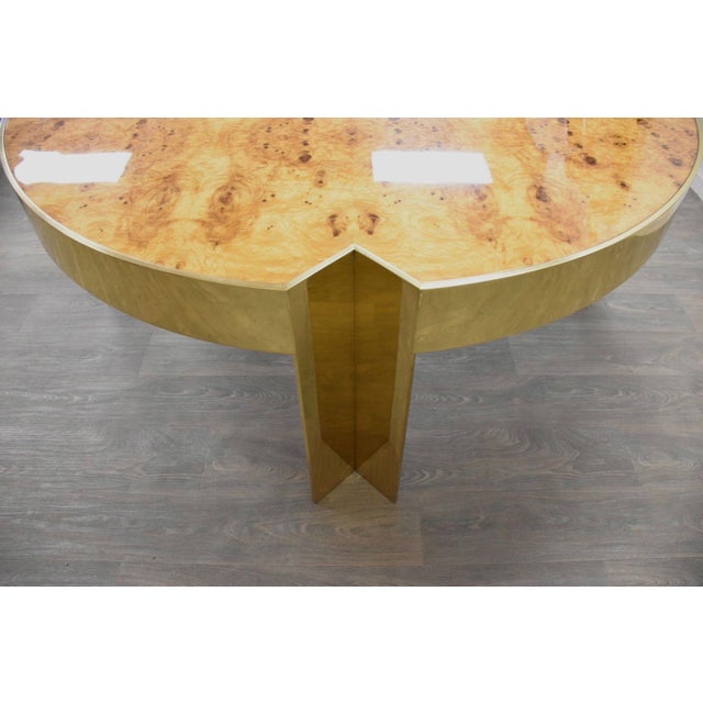 1960s Leon Rosen for Pace Burl and Brass Executive Desk For Sale In Boston - Image 6 of 10