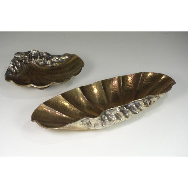 Art Deco Italian Silver Brass Metal Shell Starfish Bowls, 1930s, Set of 2 For Sale - Image 13 of 13