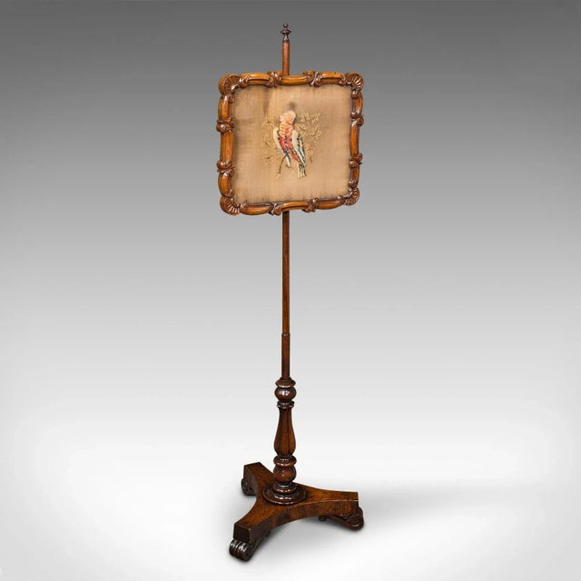 1820s Antique Regency English Adjustable Pole Screen For Sale - Image 13 of 13