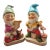 Vintage Set of Two Homco Ceramic Garden Gnomes Musical Instruments Forest Friends For Sale