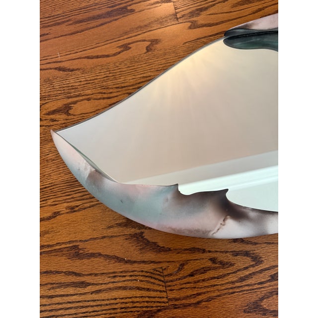 Vintage Artist Signed Jan Jacque Pottery Mirror For Sale - Image 9 of 12