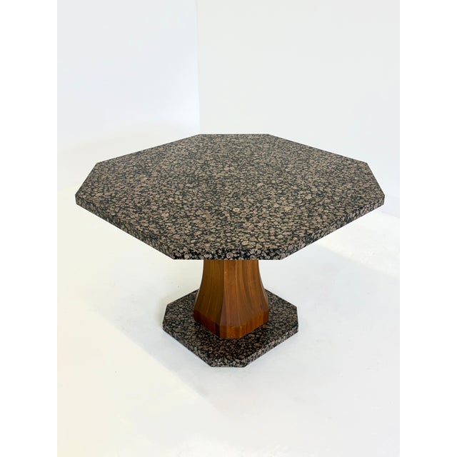 Stone Art Deco Dining Table with Octagonal Granite Top, 1950s For Sale - Image 7 of 10