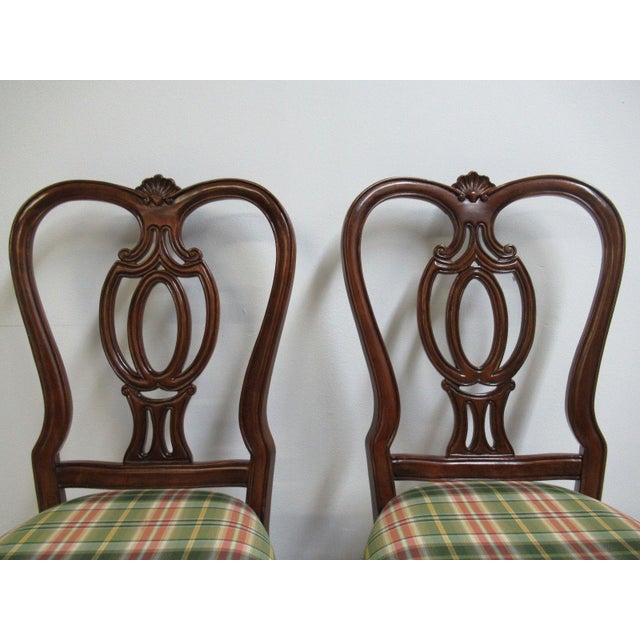 Thomasville Mahogany Carved Dining Room Side Chairs a Pair Chairish