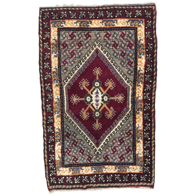 Small Vintage Tunisian Rug For Sale - Image 9 of 9