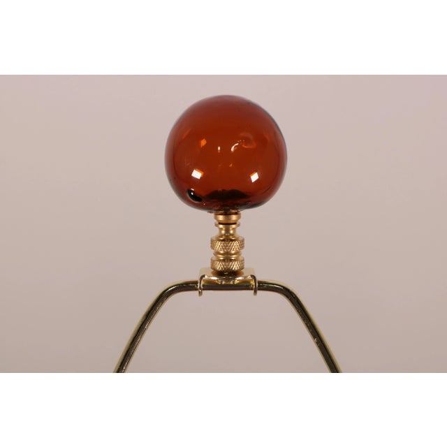 Blown Glass Lamp Finial Bottle Brown Chairish