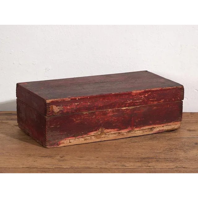 Antique Rectangular Box with Floral Motifs, 1900s For Sale - Image 6 of 7