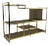 Brass, Glass & Chrome Console Sideboard by Serantoni & Arcangeli, 1970s, Italy For Sale