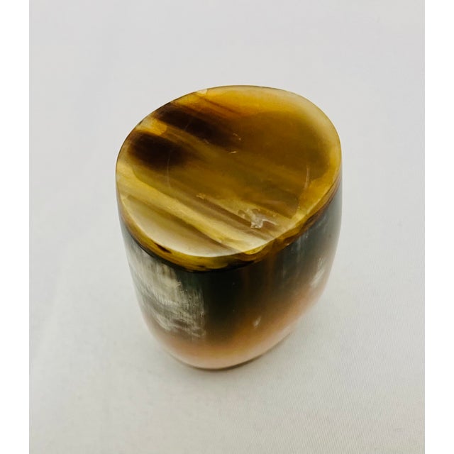Natural Horn Cup With Silvered Rim For Sale In West Palm - Image 6 of 8