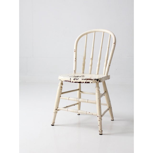 Vintage Painted Windsor Bow Back Chair For Sale - Image 12 of 16