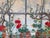 Large 1985 Toni Dalton Botanical Geraniums & Window Oil on Canvas Painting, Framed For Sale - Image 9 of 12