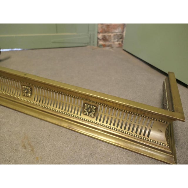 Victorian Pierced Brass Fender For Sale - Image 5 of 7