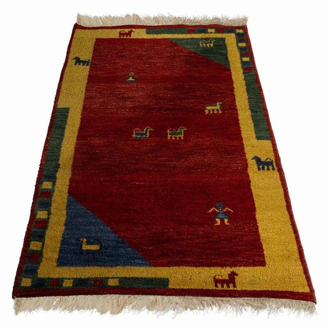 Back Gabbeh Rug in Wool For Sale - Image 9 of 9