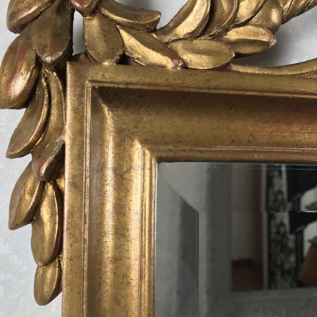 Empire Carved Golden Mirror, 1980s For Sale - Image 3 of 10