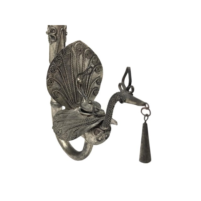 Antique Long Tribal Peacock Herbs Pipe For Sale - Image 6 of 7