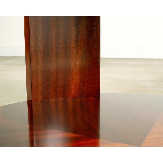 Ralph Lauren Italian Mahogany Round Modern Drum Table For Sale - Image 9 of 18