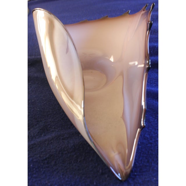 17" Nautical-Style Hand Blown 3-Lb Centerpiece Art-Glass Conch For Sale - Image 10 of 14
