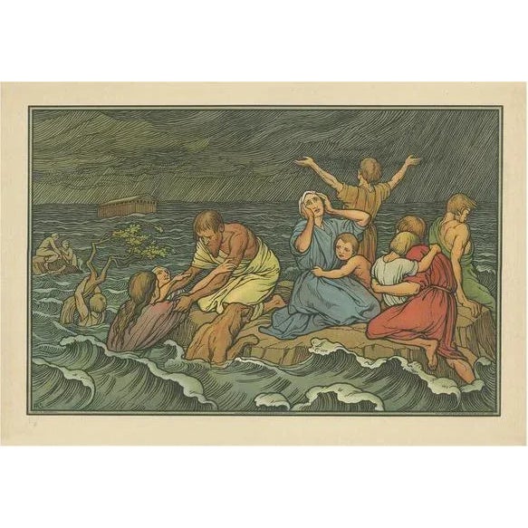 1910s Mosella-Verlag, The Flood or Deluge, 1913, Print For Sale - Image 5 of 5