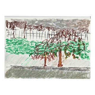 Alfredo Pizzi, Composition 7, Drawing in Oil Pastel on Canson Paper For Sale