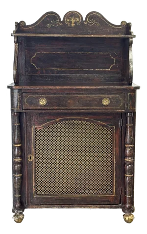 Early 19th Century Rustic Gustavian Painted Petite Cabinet