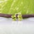 Modern Peridot Four-Prong Stud Earrings in Solid 14k Gold - Oval, 7×5mm - Fine Jewelry, Pair For Sale - Image 3 of 6