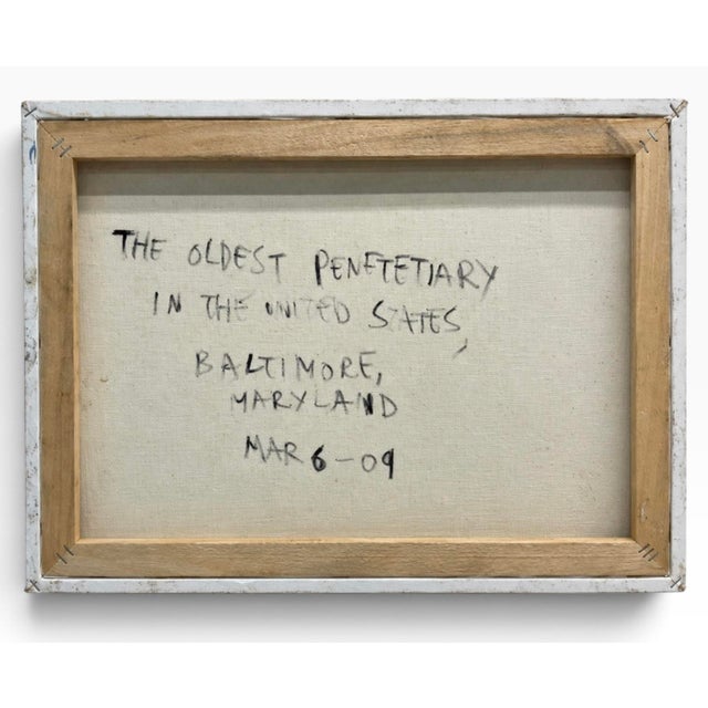 2000 - 2009 Baltimore Maryland Penitentiary Cityscape Painting — Alan Streets, British (B. 1969) For Sale - Image 5 of 5