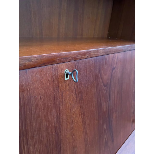 Vintage Mid Century Danish Modern Teak Bookcase/Secretary Desk by Hp Hansen For Sale - Image 10 of 12