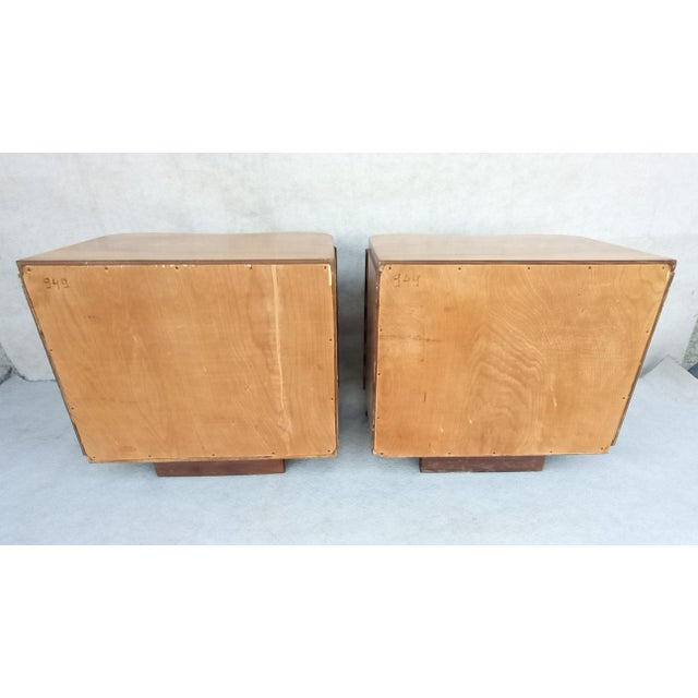 Brown Bedside Tables by Jindrich Halabala for Up Závody, 1950s, Set of 2 For Sale - Image 8 of 13