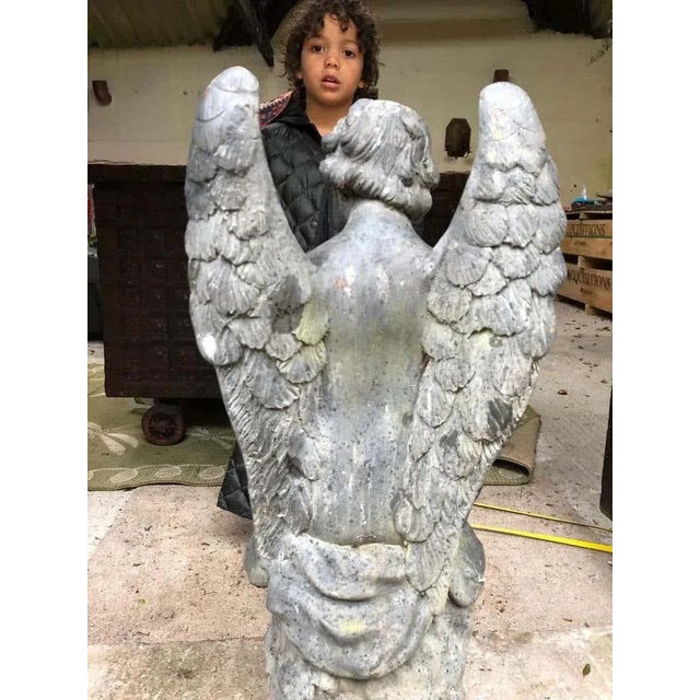 Metal Large 19th Century Bronze Angel For Sale - Image 7 of 8