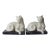Late 20th Century Panther Paperweights on Marble Base - a Pair For Sale