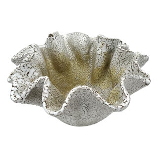 Large Ceramic Handkerchief Centerpiece in the style of Vallauris, 1970s For Sale