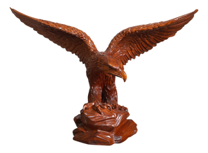 Large Golden Eagle Sculpture, 2000s, Wood