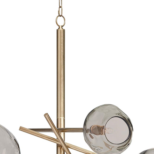 Regina Andrew Molten Chandelier With Smoke Glass (Natural Brass) For Sale - Image 4 of 7