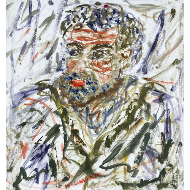 Contemporary Acrylic Painting of a Man For Sale